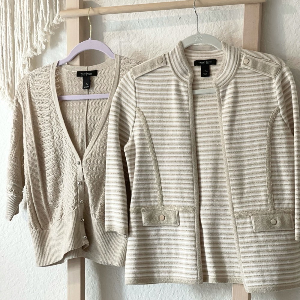 Two White House Black Market cardigans